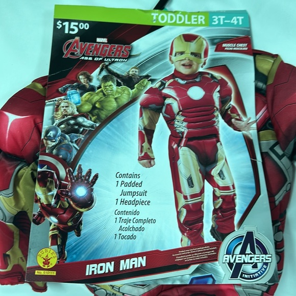 Avengers Ironman Halloween Costume, Jumpsuit and Mask, Boys 3T-4T - Picture 2 of 8